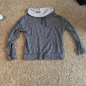 Grey turtleneck sweatshirt